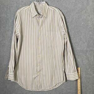 Peter Millar Blue Striped Button Down Shirt Men's Size Medium Quality Cotton